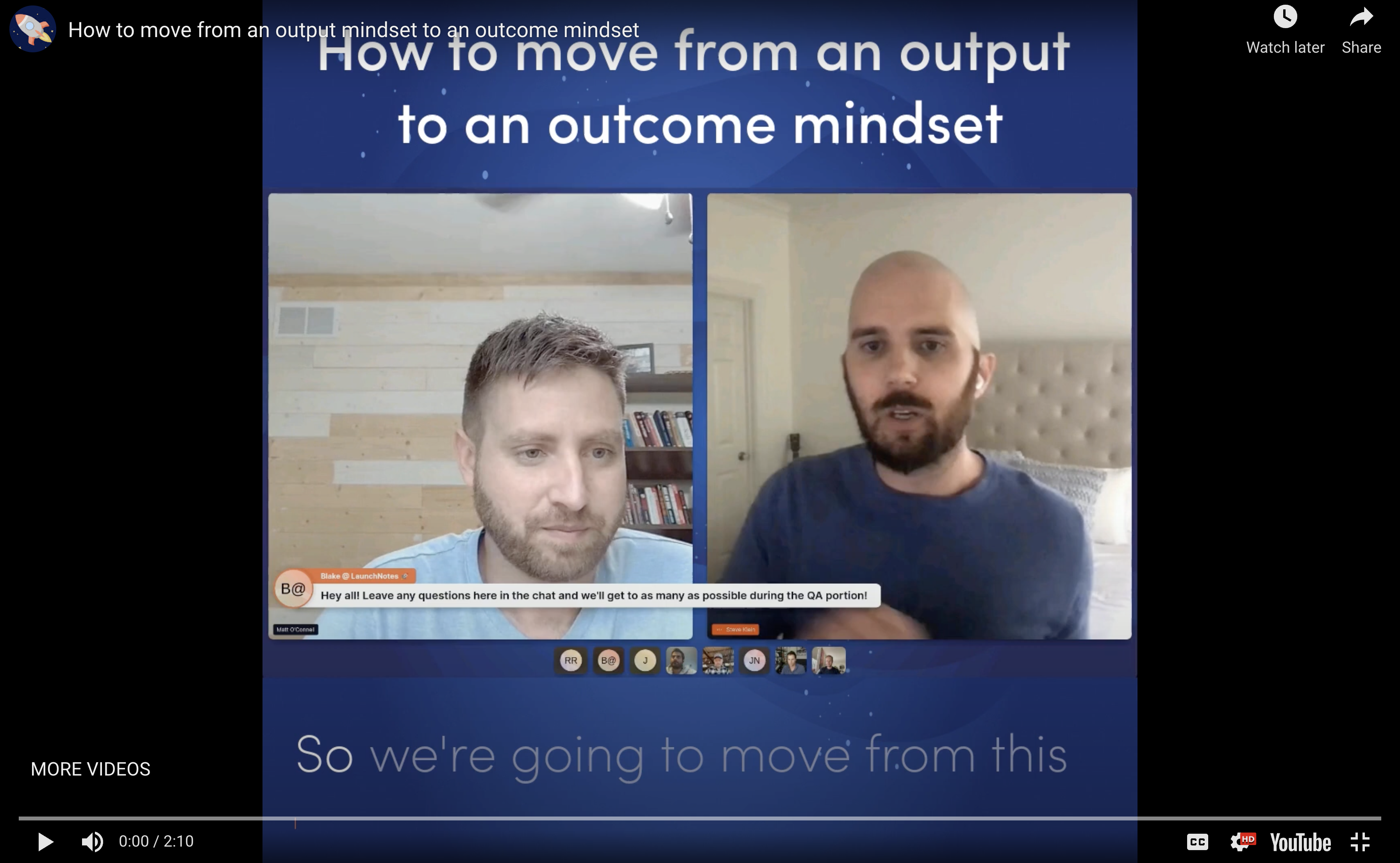 outcomes mindset shift